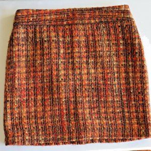 NEW Outback Red Orange Tweed Skirt Sz 2